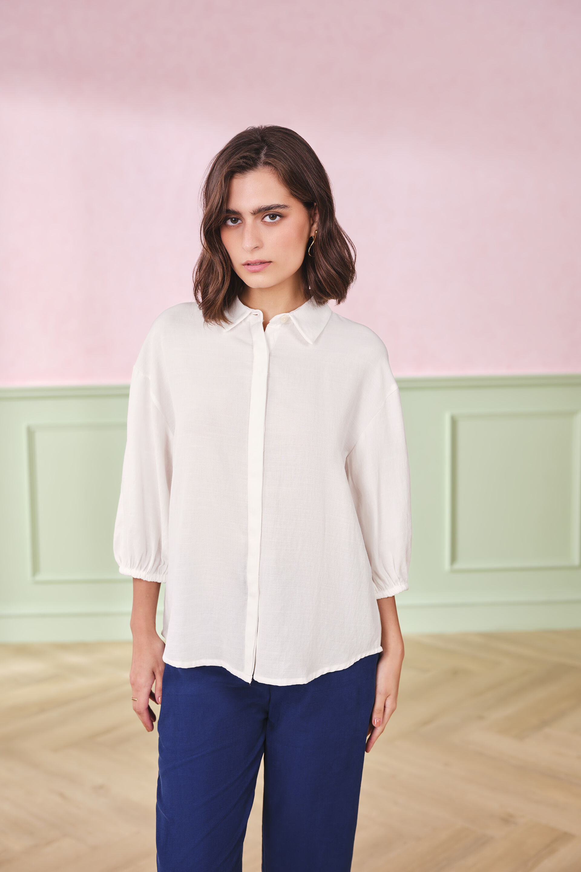 Marshmallow Fluff Rayon Blend Top, White, image 3